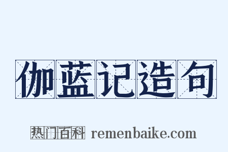 伽蓝记造句是什么意思的图片